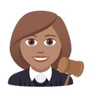 Emoji 👩🏽‍⚖️ Giudice Donna: Carnagione Olivastra su JoyPixels 5.5.
