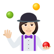🤹🏻‍♀️ Emoji Mulher Malabarista: Pele Clara na JoyPixels 5.5.
