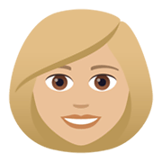 👩🏼 Emoji Frau: mittelhelle Hautfarbe JoyPixels 5.5.