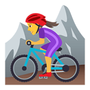 🚵‍♀️ Emoji Mulher Fazendo Mountain Bike na JoyPixels 5.5.