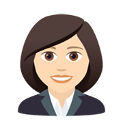 Emoji 👩🏻‍💼 Impiegata: Carnagione Chiara su JoyPixels 5.5.