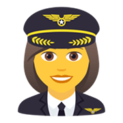 Émoji 👩‍✈️ Pilote Femme sur JoyPixels 5.5.