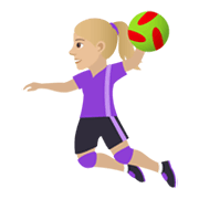 🤾🏼‍♀️ Emoji Jogadora De Handebol: Pele Morena Clara na JoyPixels 5.5.