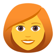 👩‍🦰 Emoji Mulher: Cabelo Vermelho na JoyPixels 5.5.