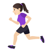 🏃🏻‍♀️ Emoji Mujer Corriendo: Tono De Piel Claro en JoyPixels 5.5.