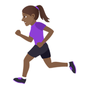 🏃🏾‍♀️ Emoji Mujer Corriendo: Tono De Piel Oscuro Medio en JoyPixels 5.5.