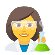 Emoji 👩‍🔬 Scienziata su JoyPixels 5.5.