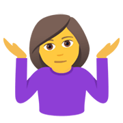 🤷‍♀️ Emoji schulterzuckende Frau JoyPixels 5.5.