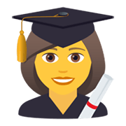 Émoji 👩‍🎓 étudiante sur JoyPixels 5.5.