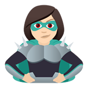 🦹🏻‍♀️ Emoji Supervilã: Pele Clara na JoyPixels 5.5.