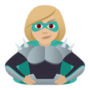 🦹🏼‍♀️ Emoji Supervilã: Pele Morena Clara na JoyPixels 5.5.