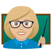 Emoji 👩🏼‍🏫 Professoressa: Carnagione Abbastanza Chiara su JoyPixels 5.5.