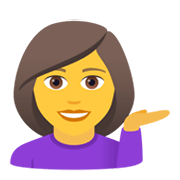 💁‍♀️ Emoji Mulher Com A Palma Virada Para Cima na JoyPixels 5.5.