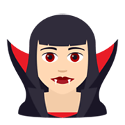 🧛🏻‍♀️ Emoji weiblicher Vampir: helle Hautfarbe JoyPixels 5.5.