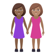 👩🏾‍🤝‍👩🏽 Emoji Mujeres De La Mano: Tono De Piel Oscuro Medio Y Tono De Piel Medio en JoyPixels 5.5.