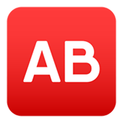 🆎 Emoji Großbuchstaben AB in rotem Quadrat JoyPixels 6.0.