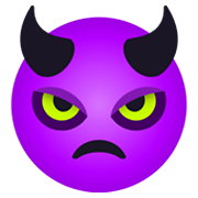 👿 Emoji Cara Enfadada Con Cuernos en JoyPixels 6.0.