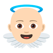 👼🏻 Emoji Bebé ángel: Tono De Piel Claro en JoyPixels 6.0.