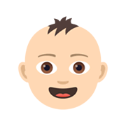 Emoji 👶🏻 Neonato: Carnagione Chiara su JoyPixels 6.0.