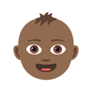 👶🏾 Emoji Bebê: Pele Morena Escura na JoyPixels 6.0.