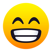 😁 Emoji Rosto Contente Com Olhos Sorridentes na JoyPixels 6.0.