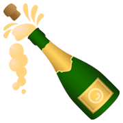 🍾 Emoji Flasche mit knallendem Korken JoyPixels 6.0.