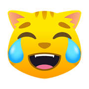 Emoji 😹 Gatto Con Lacrime Di Gioia su JoyPixels 6.0.