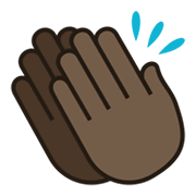 👏🏿 Emoji Mãos Aplaudindo: Pele Escura na JoyPixels 6.0.