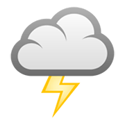 🌩️ Emoji Wolke mit Blitz JoyPixels 6.0.