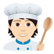 🧑🏻‍🍳 Emoji Cocinero: Tono De Piel Claro en JoyPixels 6.0.