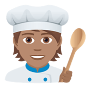 Émoji 🧑🏽‍🍳 Cuisinier (tous Genres) : Peau Légèrement Mate sur JoyPixels 6.0.