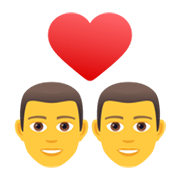 👨‍❤️‍👨 Emoji Liebespaar: Mann, Mann JoyPixels 6.0.