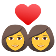 Émoji 👩‍❤️‍👩 Couple Avec Cœur : Femme Et Femme sur JoyPixels 6.0.