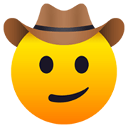 Emoji 🤠 Faccina Con Cappello Da Cowboy su JoyPixels 6.0.