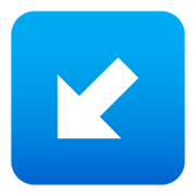 ↙️ Emoji Seta Para Baixo E Para A Esquerda na JoyPixels 6.0.