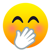 🤭 Emoji verlegen kicherndes Gesicht JoyPixels 6.0.