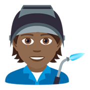 🧑🏾‍🏭 Emoji Operario: Tono De Piel Oscuro Medio en JoyPixels 6.0.
