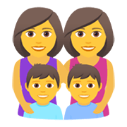 Emoji 👩‍👩‍👦‍👦 Famiglia: Donna, Donna, Bambino E Bambino su JoyPixels 6.0.