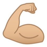 💪🏼 Emoji Bíceps: Pele Morena Clara na JoyPixels 6.0.