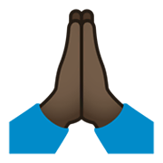 Emoji 🙏🏿 Mani Giunte: Carnagione Scura su JoyPixels 6.0.