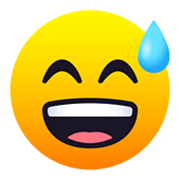 😅 Emoji Rosto Risonho Com Gota De Suor na JoyPixels 6.0.