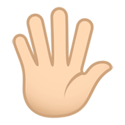 🖐🏻 Emoji Mão Aberta Com Os Dedos Separados: Pele Clara na JoyPixels 6.0.