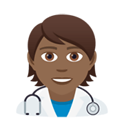 🧑🏾‍⚕️ Emoji Profesional Sanitario: Tono De Piel Oscuro Medio en JoyPixels 6.0.