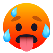 🥵 Emoji schwitzendes Gesicht JoyPixels 6.0.
