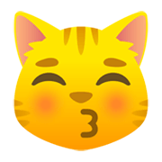 Émoji 😽 Chat Qui Fait Un Bisou sur JoyPixels 6.0.