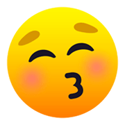 Emoji 😚 Faccina Che Bacia Con Occhi Chiusi su JoyPixels 6.0.