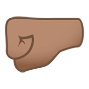 🤛🏽 Emoji Punho Esquerdo: Pele Morena na JoyPixels 6.0.