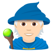 🧙🏻 Emoji Persona Maga: Tono De Piel Claro en JoyPixels 6.0.