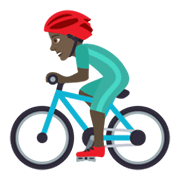 🚴🏿‍♂️ Emoji Hombre En Bicicleta: Tono De Piel Oscuro en JoyPixels 6.0.