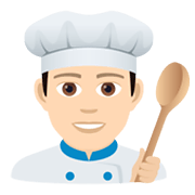 👨🏻‍🍳 Emoji Cocinero: Tono De Piel Claro en JoyPixels 6.0.